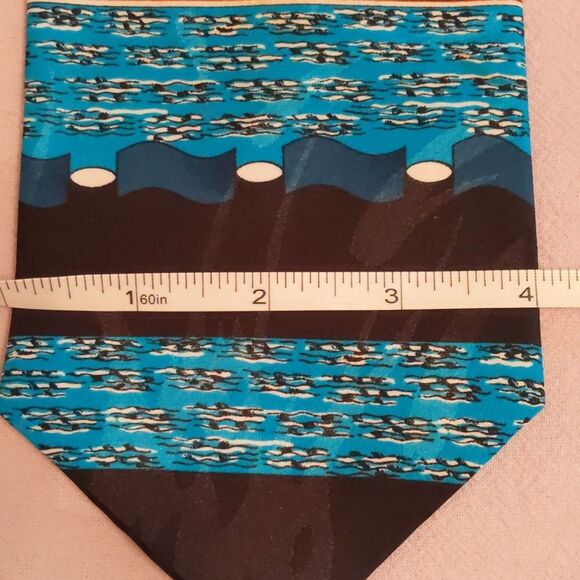 Neck Tie and Pocket Square Set Pop Art Abstract Colorful Geometric - Picture 6 of 8